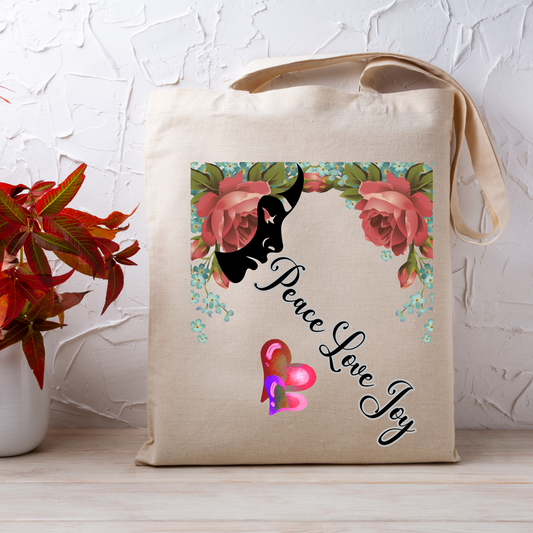 Peace Love Joy Tote Bag