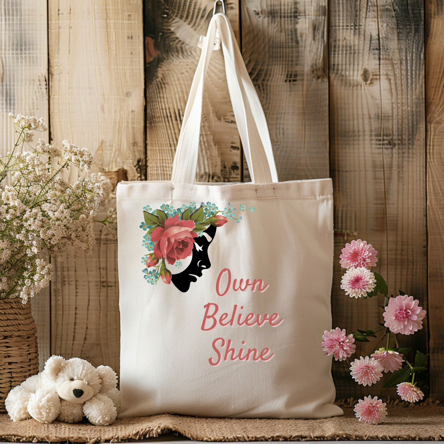 Tote Bag - Own It Empowering Quote Cotton Canvas