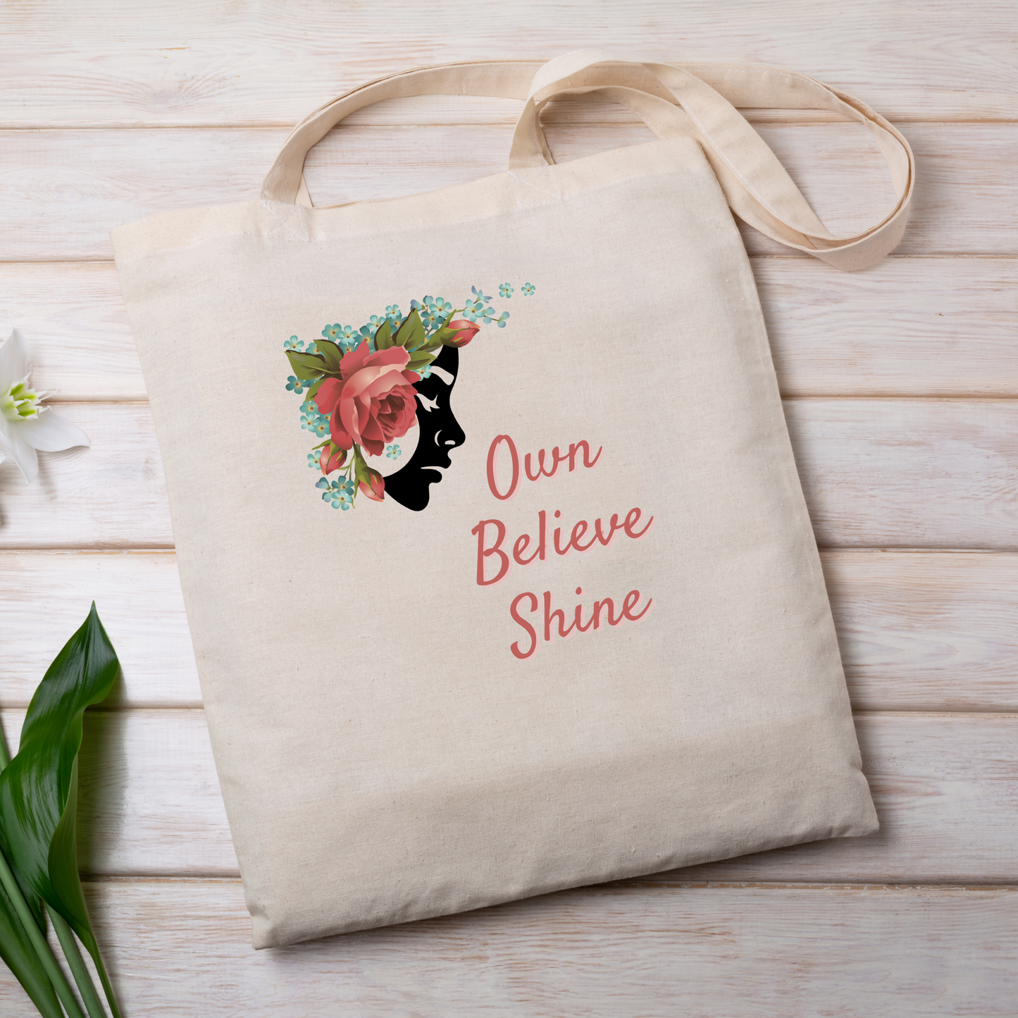 Tote Bag - Own It Empowering Quote Cotton Canvas