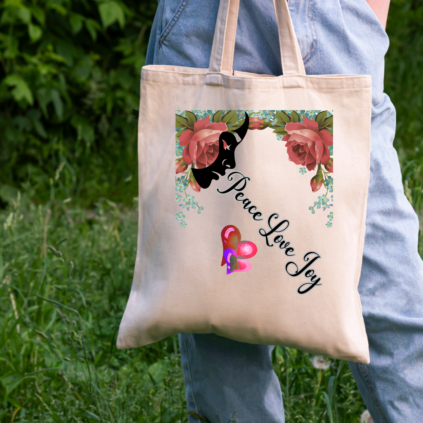 Peace Love Joy Tote Bag