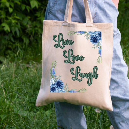 Inspirational Quote Flower Tote Bag