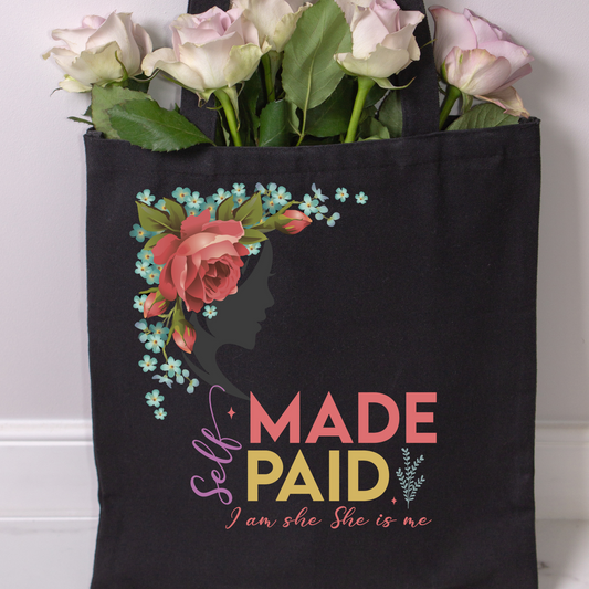 Empowered Self-Made Canvas Tote Bag