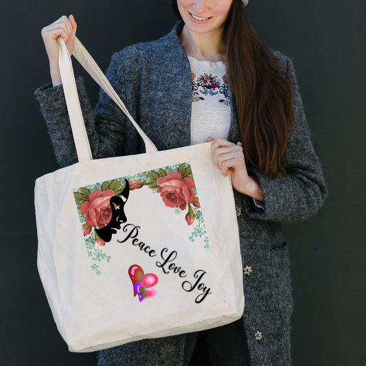 Peace Love Joy Tote Bag